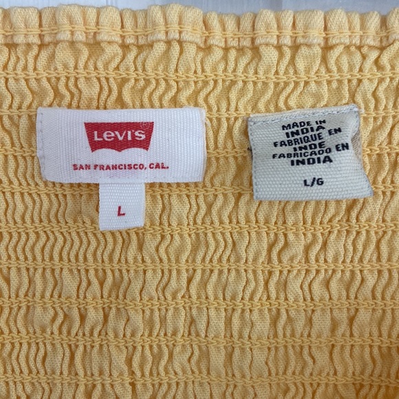 Levi’s Yellow Puff Sleeve Blouse - Picture 3 of 4